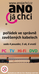 Pořádek ve správně zavěšených kabelech - ČERNÉ