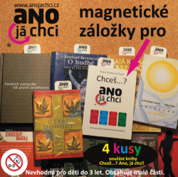 Magnetické záložky pro knihu Chceš...? Ano, já chci!